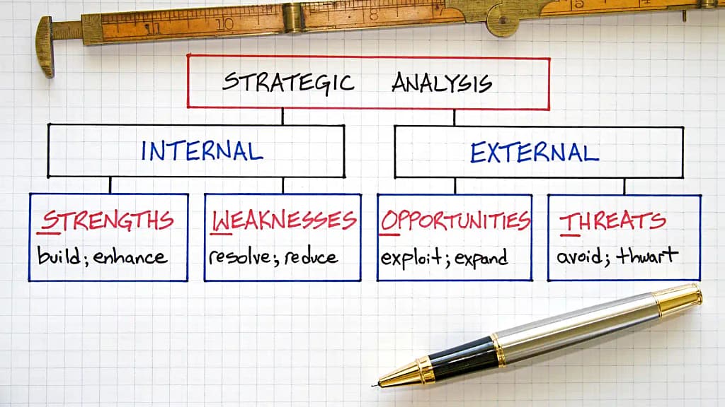 SWOT simple explanation digram